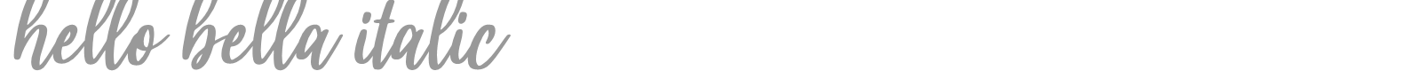 Hello Bella font preview